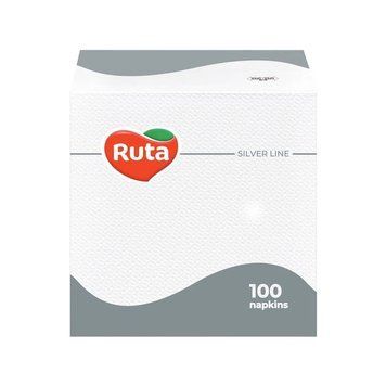 Серветки Ruta 1 шар, 100 листів, 24&times;24 см, білі VM-103-022 фото