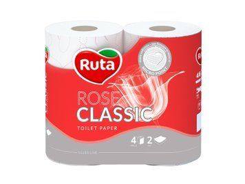 Туалетний папір Ruta Classic Rose 2 шари, 4 рулони VM-102-013 фото