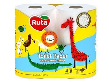 Туалетний папір Ruta Kids 2 шари, 4 рулони VM-102-023 фото