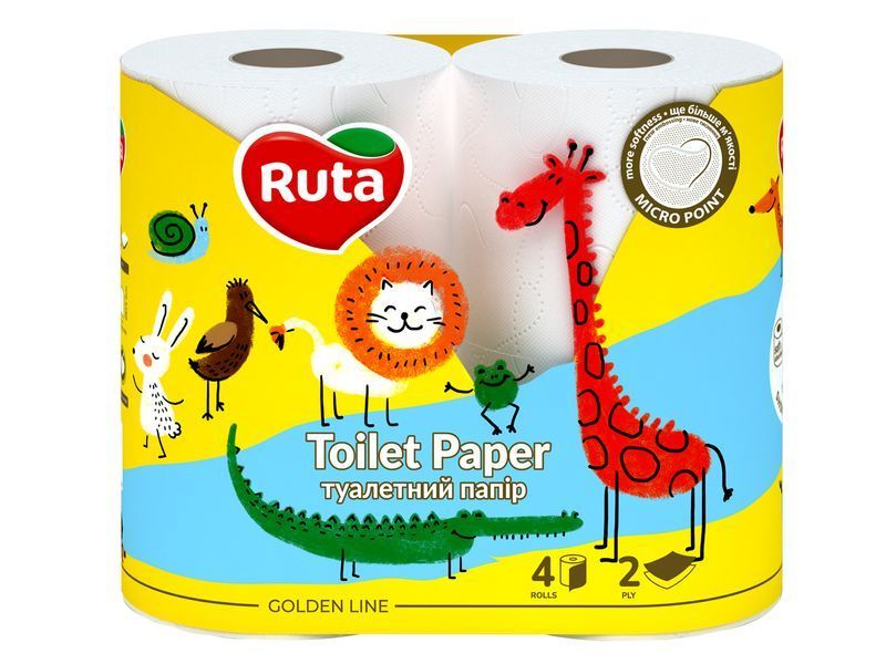 Туалетний папір Ruta Kids 2 шари, 4 рулони VM-102-023 фото